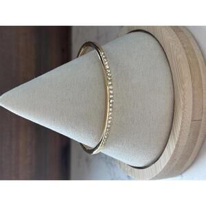 Kate spade Gold Tone Open Cuff Bangle Bracelet with Rhinestones